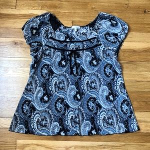 Fashion Bug Short Sleeve Pleated Top Plus 18/20W